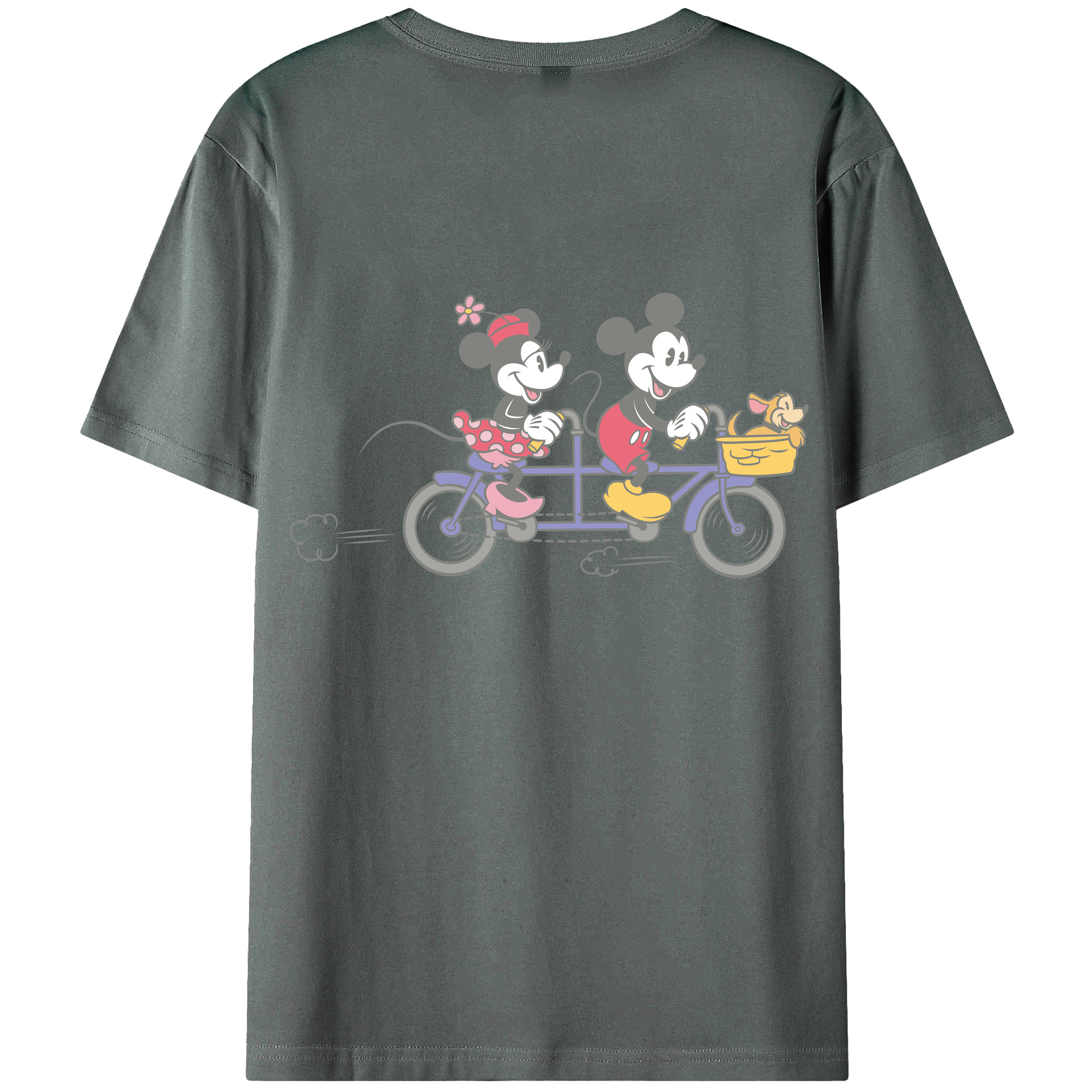 （画像用） ミッキーマウス Mickey Mouse 綿100％半袖Tシャツ（背面プリント）